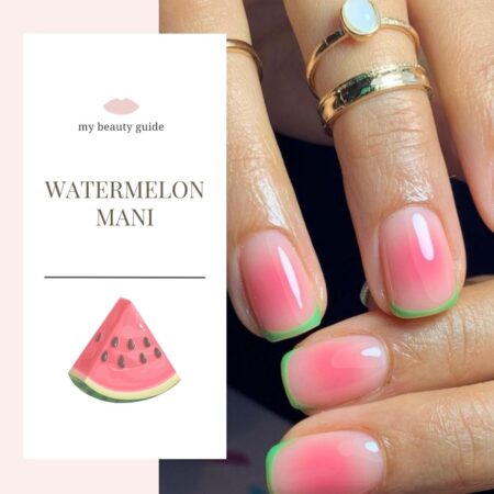 Juicy watermelon mani – sommernegle 2023
